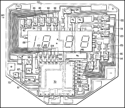 Early Type Pulsar Watch Circuit and Components Layout